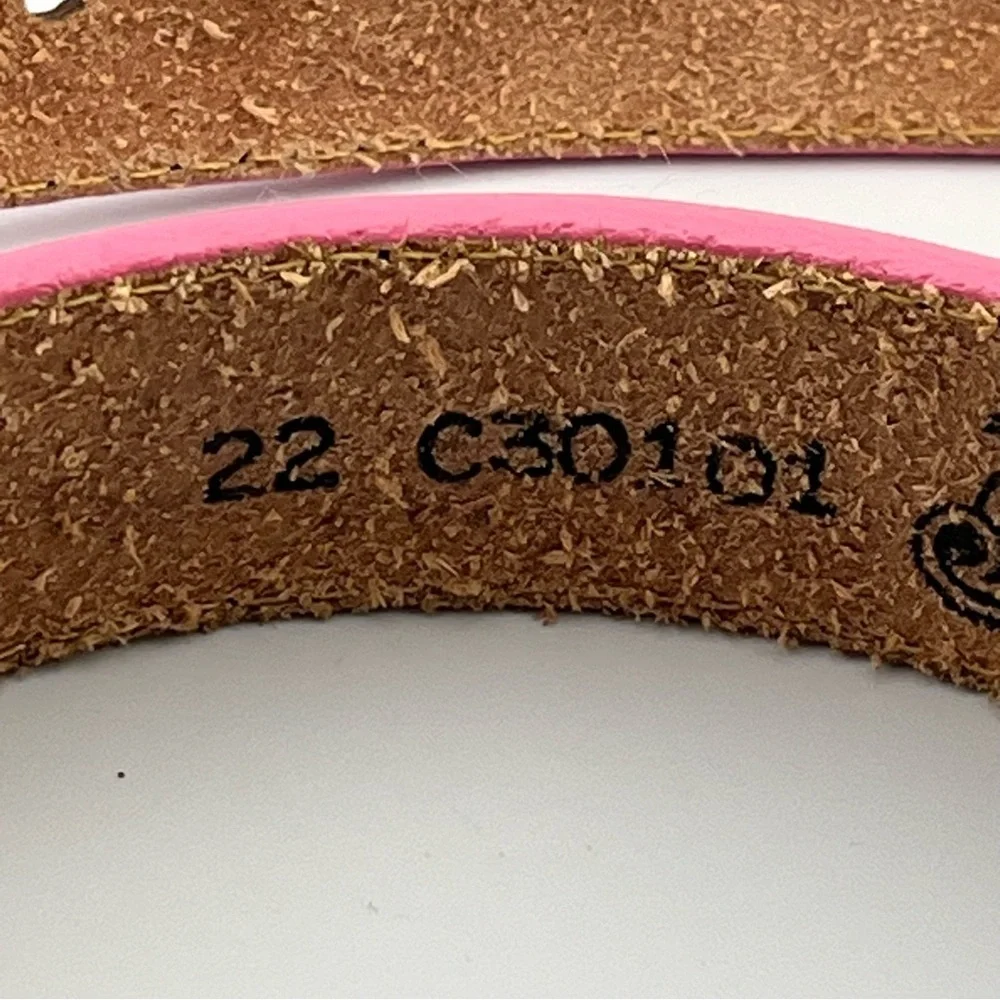Justin Top Grain Leather Childs Pink Belt Tooled Western 22